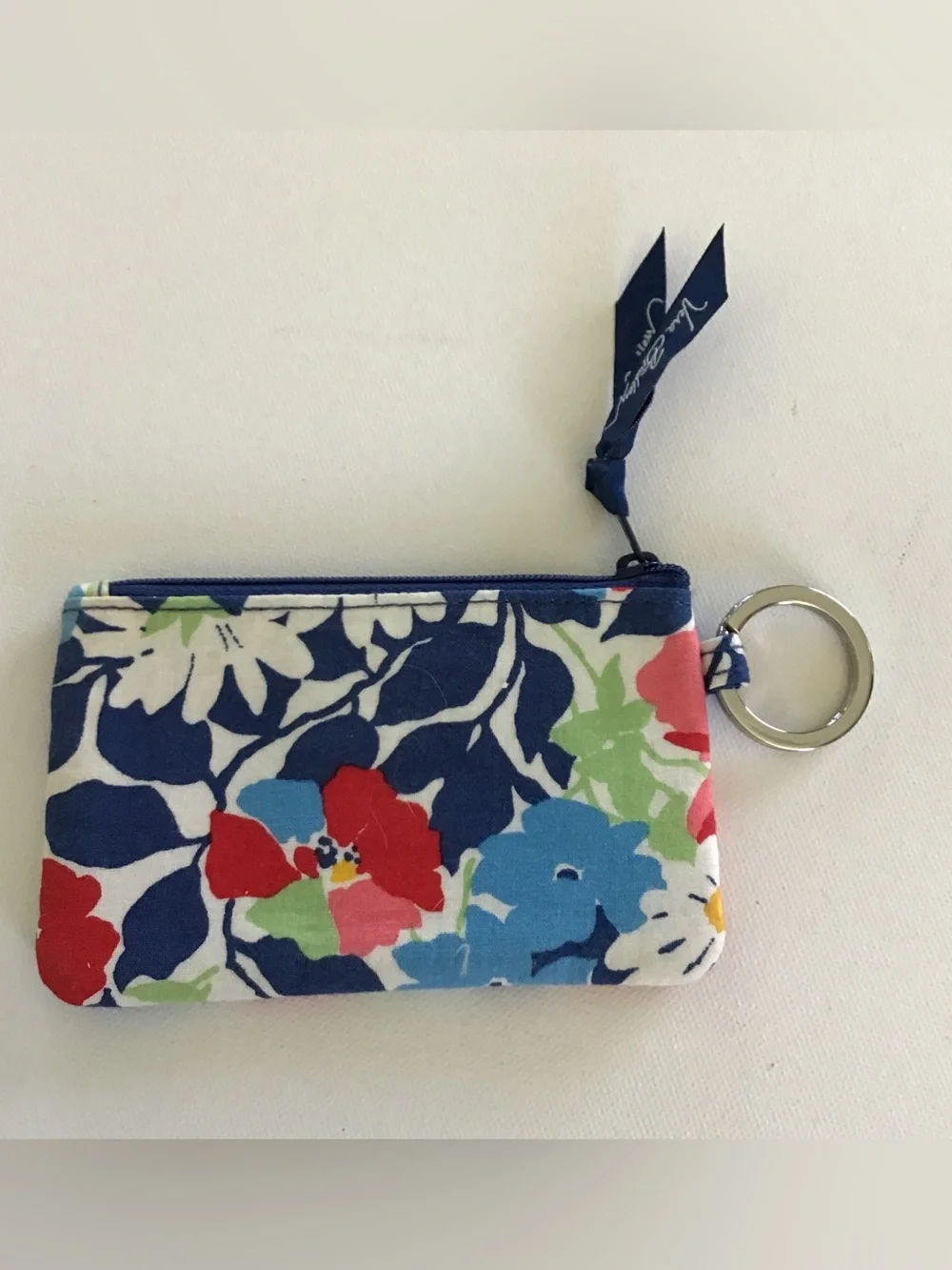 Vera Bradley Multicolor Floral ID Wallet with Key Ring